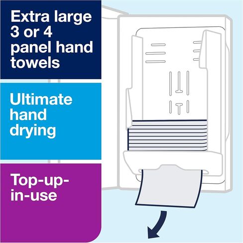 Tork Xpress Multifold Paper Towel Dispenser, Black, H2, One-at-a-Time dispensing, Elevation Range, 552028 in Saudi Arabia