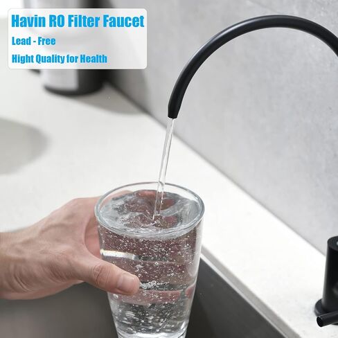 Havin Gold Drinking Water Faucet,Brushed Gold Reverse Osmosis Faucet,Water Filter Faucet for Kitchen Sink Use,Beverage Faucet,Lead-Free Stainless Steel(Brushed Gold) in Saudi Arabia