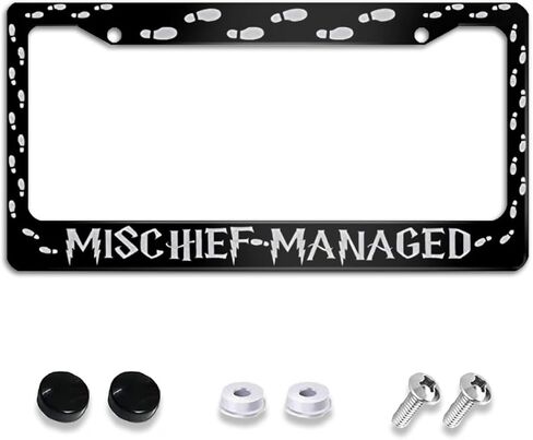 field tree Mischief Managed License Plate Frame, 6x12 Inch Novelty Aluminum Metal Auto Car Tag Car Accessories,12x6 Inch in Saudi Arabia