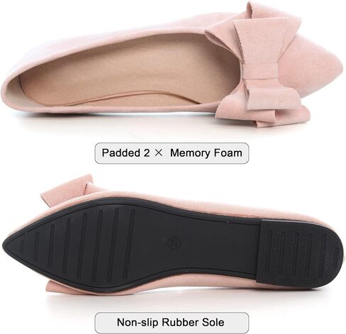 Dear Time Women's Casual Flats Bowknot Pointed Toe Ballet Flats Dressy Bridal Shoes Slip Ons Loafers for Women Comfortable Shoes in Saudi Arabia