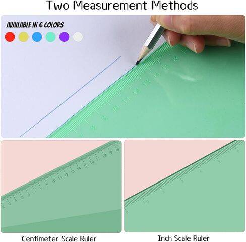 MIAHART 12 قطعة من ألواح الحافظة البلاستيكية بحجم A4، لوحة مشبك شفافة ملونة مع مسطرة جانبية، مجموعة كبيرة من لوحات الحافظة للممرضات والمكتب والفصول الدراسية، مقاس 9 × 12.5 بوصة in Kuwait