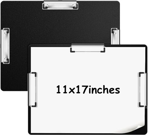 Tenceur 2 جهاز كمبيوتر شخصى 11x17 الحافظة ثلاثة كليب قوية اضافية كبيرة الحافظة الأفقية 11x17 الرسم الحافظة للمدرسة مكتب المنزل الطلاب المعلمين اللوازم in Saudi Arabia