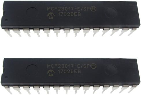 2 Pcs MCP23017 DIP 28 PINS 16-Bit I/O Expander with Serial Interface in Kuwait