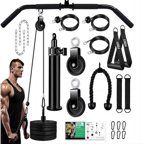 نظام بكرة الصالة الرياضية المنزلية من GAGAGYM، نظام بكرة تمرين ثلاثية الرؤوس من أجل سحب LAT، حليقة العضلة ذات الرأسين، ثلاثية الرؤوس، الأكتاف، الظهر، تمرين الساعد، نظام بكرة كابل الوزن لرف القرفصاء، المرآب in Kuwait