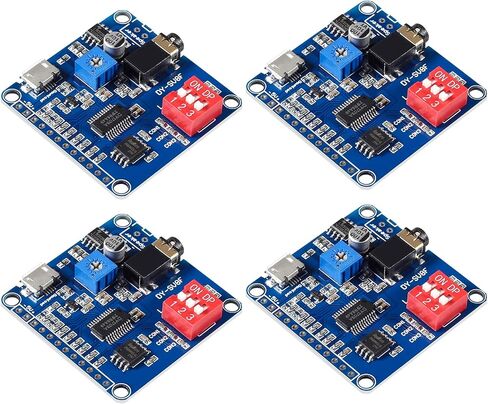 4Pcs Voice Sound Playback Module Board MP3 Player 5W Music Player Voice Serial Control Trigger Amplifier Class D Board in Saudi Arabia