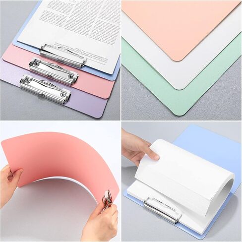 12 Pieces Plastic Clipboards Bulk Cute Assorted Color Multi Pack Clipboard A4 Letter Size Clip Board with Low Profile Clip for Paper Office School Classroom Teacher Kids Supplies, 12.32 x 8.9 Inch in Saudi Arabia