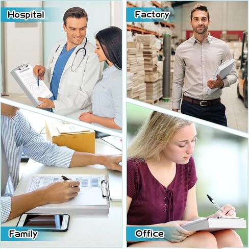 PerKoop Aluminum Clipboard with Storage Folder Form Holder Clipboard Metal Clip Board 14x9.3x2.2" Letter Size Clipboard Binder for Nurses Medical Personnel Business Office Stationery Items (4) in Saudi Arabia
