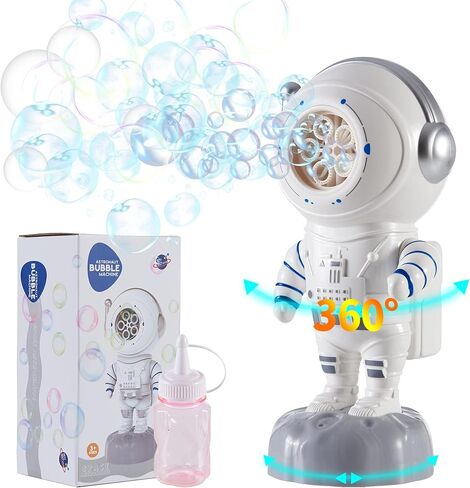 Bubble Machine, Automatic Bubble Blower with 360 Degree Rotation, Portable Bubble Machine for Kids and Toddler with 5000+ Bubbles Per Minute, Outdoor Toys Bubble Maker for Parties, Birthday, Wedding in Kuwait