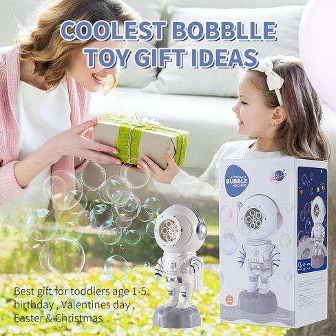 Bubble Machine, Automatic Bubble Blower with 360 Degree Rotation, Portable Bubble Machine for Kids and Toddler with 5000+ Bubbles Per Minute, Outdoor Toys Bubble Maker for Parties, Birthday, Wedding in Kuwait