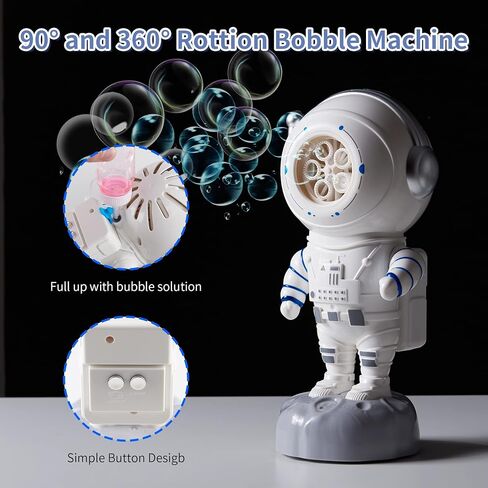 Bubble Machine, Automatic Bubble Blower with 360 Degree Rotation, Portable Bubble Machine for Kids and Toddler with 5000+ Bubbles Per Minute, Outdoor Toys Bubble Maker for Parties, Birthday, Wedding in Kuwait