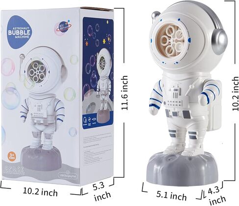 Bubble Machine, Automatic Bubble Blower with 360 Degree Rotation, Portable Bubble Machine for Kids and Toddler with 5000+ Bubbles Per Minute, Outdoor Toys Bubble Maker for Parties, Birthday, Wedding in Kuwait