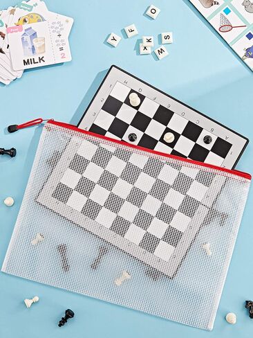 JARLINK 36 حزمة من 18 لونًا من الحقيبة الشبكية بسحاب، 8 أحجام، أكياس ملفات بسحاب مقاومة للماء، حقيبة مستندات، حقائب سفر متعددة الأغراض للوازم المكتبية ومستحضرات التجميل وإكسسوارات السفر in Kuwait