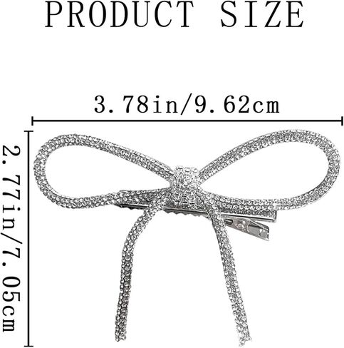 3 قطع من مشابك الشعر المصنوعة من حجر الراين دبوس شعر معدني غير قابل للانزلاق مشابك كريستال منقار البط وعقدة على شكل فيونكة للنساء والفتيات | هدايا العيد | للشعر الرقيق | مجوهرات الزفاف الشعر دبوس الشعر الزفاف in Kuwait
