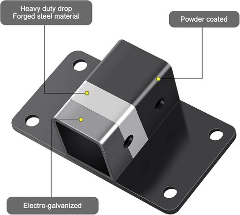 مسمار على وصلة الاستقبال لدلو الجرار 2 بوصة مع فتحة مركزية 5/8 بوصة فئة 3 أقصى قدرة سحب 6000 رطل تعمل بشكل جيد لدلو الجرار، RV، UTV، الشاحنة، أسود in Kuwait