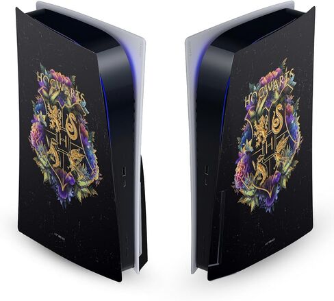 تصميمات حافظة الرأس مرخصة رسميًا من Harry Potter Hogwarts Crest Graphics Vinyl Faceplate ملصق غطاء لاصق جلدي للألعاب متوافق مع وحدة تحكم Sony Playstation 5 PS5 Disc Edition in Kuwait