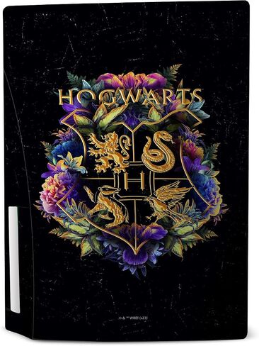 تصميمات حافظة الرأس مرخصة رسميًا من Harry Potter Hogwarts Crest Graphics Vinyl Faceplate ملصق غطاء لاصق جلدي للألعاب متوافق مع وحدة تحكم Sony Playstation 5 PS5 Disc Edition in Kuwait