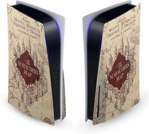 تصميمات حافظة الرأس مرخصة رسميًا من Harry Potter Hogwarts Crest Graphics Vinyl Faceplate ملصق غطاء لاصق جلدي للألعاب متوافق مع وحدة تحكم Sony Playstation 5 PS5 Disc Edition in Kuwait