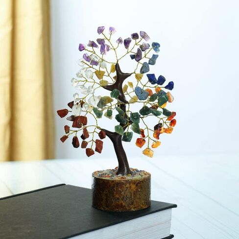 Chakra Tree of Life, Money Trees, Spiritual Gifts, Office Decor for Women Desk, Artificial Bonsai Tree, Gemstones and Crystals, Crystal Trees, Hippie Crystals, 7 Chakras Decor, Stone Bonsai Tree in Saudi Arabia