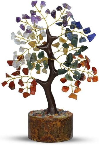 Chakra Tree of Life, Money Trees, Spiritual Gifts, Office Decor for Women Desk, Artificial Bonsai Tree, Gemstones and Crystals, Crystal Trees, Hippie Crystals, 7 Chakras Decor, Stone Bonsai Tree in Saudi Arabia