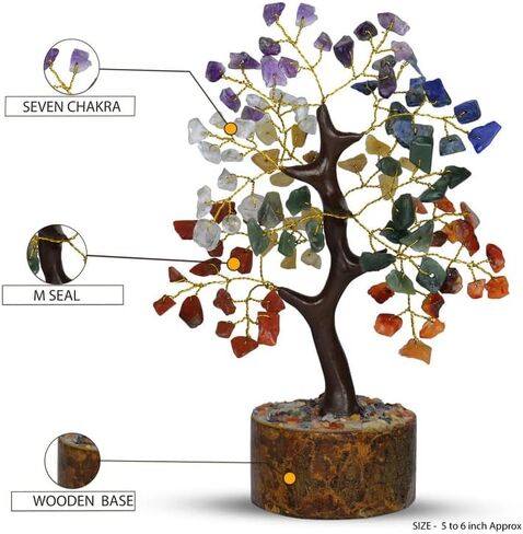 Chakra Tree of Life, Money Trees, Spiritual Gifts, Office Decor for Women Desk, Artificial Bonsai Tree, Gemstones and Crystals, Crystal Trees, Hippie Crystals, 7 Chakras Decor, Stone Bonsai Tree in Saudi Arabia