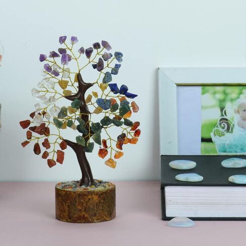 Chakra Tree of Life, Money Trees, Spiritual Gifts, Office Decor for Women Desk, Artificial Bonsai Tree, Gemstones and Crystals, Crystal Trees, Hippie Crystals, 7 Chakras Decor, Stone Bonsai Tree in Saudi Arabia
