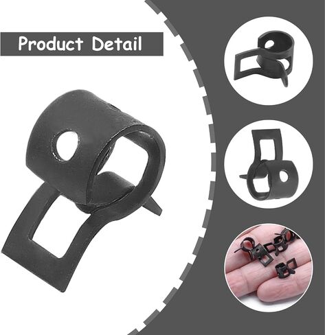 50 Pcs 6mm ID Spring Band Clamps - 3/16" Fuel Hose Clamps Fasteners Secure Fuel Hose Fasteners for Air Tube and Water Pipe in Saudi Arabia