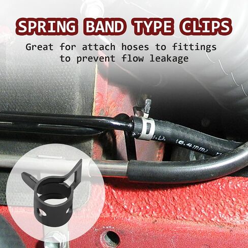 50 Pcs 6mm ID Spring Band Clamps - 3/16" Fuel Hose Clamps Fasteners Secure Fuel Hose Fasteners for Air Tube and Water Pipe in Saudi Arabia