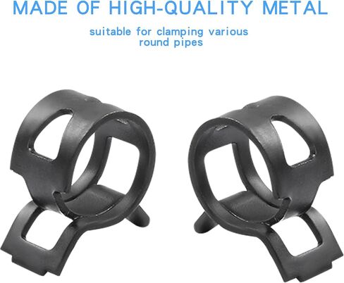 50 Pcs 6mm ID Spring Band Clamps - 3/16" Fuel Hose Clamps Fasteners Secure Fuel Hose Fasteners for Air Tube and Water Pipe in Saudi Arabia