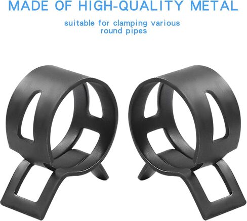 50 Pcs 6mm ID Spring Band Clamps - 3/16" Fuel Hose Clamps Fasteners Secure Fuel Hose Fasteners for Air Tube and Water Pipe in Saudi Arabia
