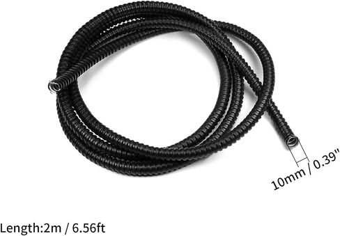 Fielect Flexible Metal Conduit Φ10 Corrugated Tubing Wire Conduit Pipe Tubes Wire Loom Tubing Steel Conduit Flexible Cover,2 Meter in Saudi Arabia