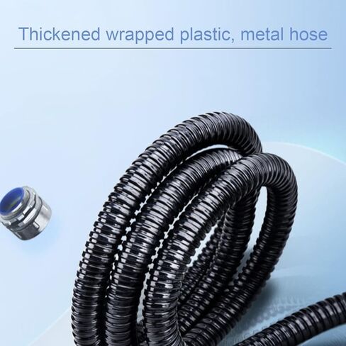 Fielect Flexible Metal Conduit Φ10 Corrugated Tubing Wire Conduit Pipe Tubes Wire Loom Tubing Steel Conduit Flexible Cover,2 Meter in Saudi Arabia