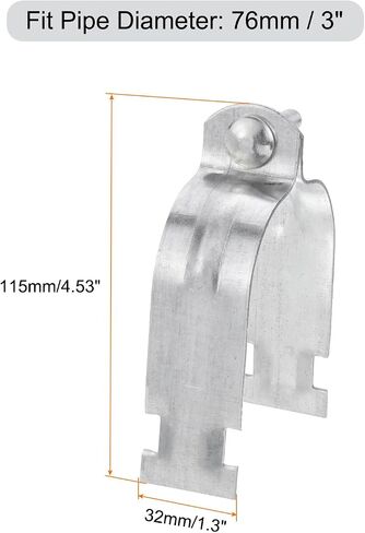 uxcell 4-1/2" EMT Strut Clamps Steel for Rigid Conduit and Pipe 6Pcs Universal EMT Strut Clamps with Bolt and Nut for Rigid Conduit and EMT in Saudi Arabia
