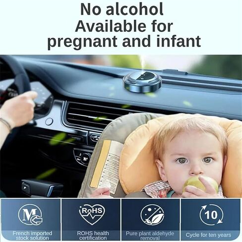 Car Diffusers for Essential Oils USB Smart Car Diffuser Air Freshener Ultrasonic Mist Car Scent Diffuser Mini Wireless Humidifier for Car,B in Saudi Arabia
