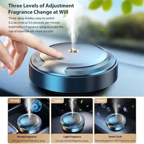 Car Diffusers for Essential Oils USB Smart Car Diffuser Air Freshener Ultrasonic Mist Car Scent Diffuser Mini Wireless Humidifier for Car,B in Saudi Arabia