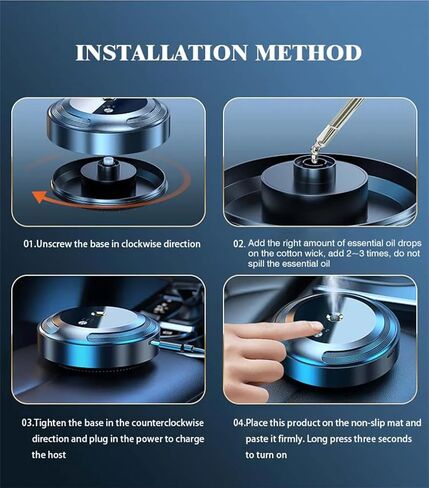 Car Diffusers for Essential Oils USB Smart Car Diffuser Air Freshener Ultrasonic Mist Car Scent Diffuser Mini Wireless Humidifier for Car,B in Saudi Arabia