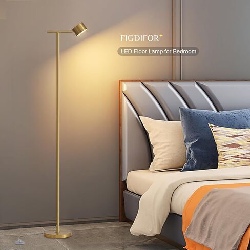 Floor Lamps for Living Room, 3 Color Temperatures Floor Reading Lamp with Flexible Head,Modern Tall Floor Lamp for Bedroom,Standing Lamp for Office Working,Black in Kuwait