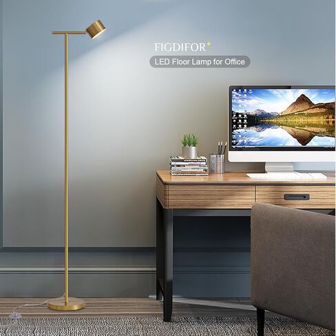 Floor Lamps for Living Room, 3 Color Temperatures Floor Reading Lamp with Flexible Head,Modern Tall Floor Lamp for Bedroom,Standing Lamp for Office Working,Black in Kuwait