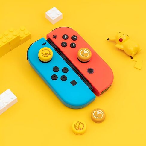 مجموعة قبضة الإبهام اللطيفة | 4 قطع من أغطية عصا التحكم بنمط Kawaii متوافقة مع وحدة تحكم نينتندو سويتش/OLED/Lite | غطاء زر غطاء عصا تناظرية من السيليكون الناعم من أمين لوحدة تحكم NS Joy-con (B) in Saudi Arabia
