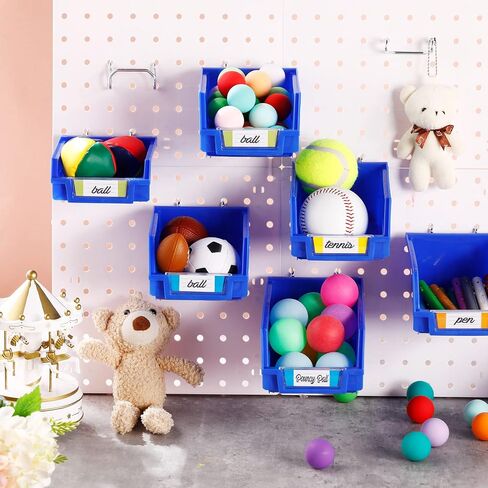 25 قطعة من Tatuo، 3 أحجام من صناديق Pegboard، أكواب Pegboard مع خطافات وملصقات، ملحقات منظم لوح الوتد لتنظيم الملحقات، ورشة عمل المكتب، منضدة عمل المرآب، أزرق in Saudi Arabia