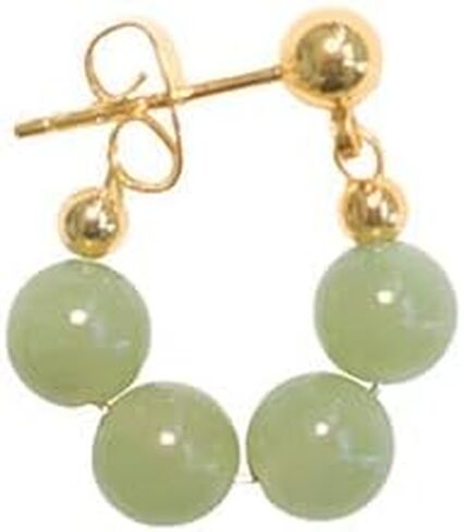 Jade Earrings Green Earrings for Women Jade Tassel Earrings Crystal Huggie Hoop Earrings Jade Jewelry for Women in Saudi Arabia