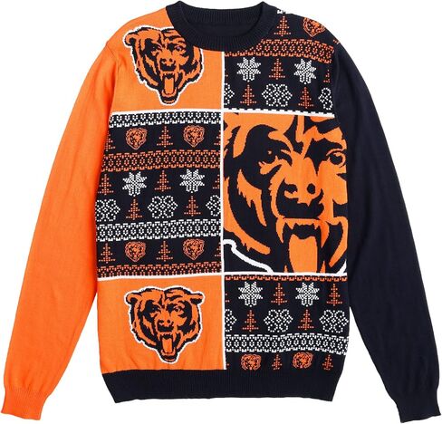 FOCO Chicago Bears NFL Mens Busy Block Snowfall Sweater - XL in Saudi Arabia