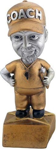 جائزة Decade Awards Coach Bobblehead Trophy - بطول 15.24 سم | جائزة المدرب الذكر - لوحة محفورة عند الطلب in Kuwait