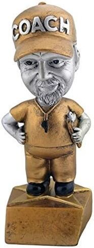 جائزة Decade Awards Coach Bobblehead Trophy - بطول 15.24 سم | جائزة المدرب الذكر - لوحة محفورة عند الطلب in Kuwait