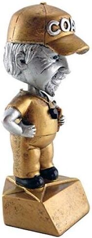 جائزة Decade Awards Coach Bobblehead Trophy - بطول 15.24 سم | جائزة المدرب الذكر - لوحة محفورة عند الطلب in Kuwait