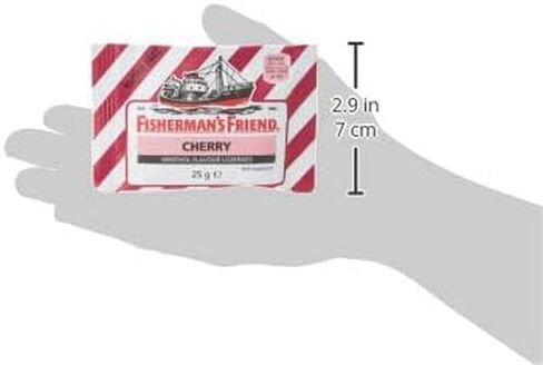 فيشرمانز فريند أقراص استحلاب بنكهة الكرز والمنثول خالية من السكر 25 جم (عبوة من 24 قطعة) in Kuwait