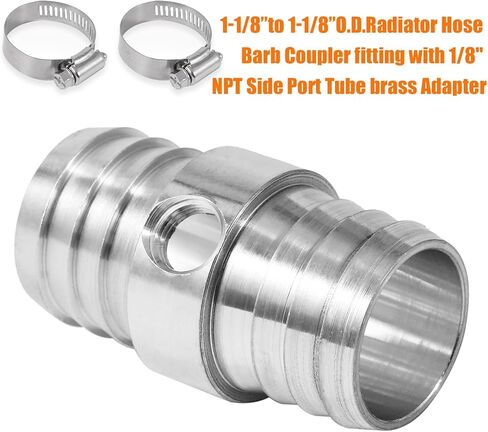 بلاكسنس 1-1/8" إلى 1-1/8" OD. وصلة توصيل خرطوم الرادياتير مناسبة مع أنبوب منفذ جانبي NPT مقاس 1/8 بوصة من النحاس، ومحول علوي مخفض متوافق مع LS Swap Steam/Coolant Crossover Splice in Kuwait