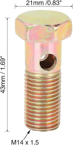 X AUTOHAUX M14x1.5mm متري الموضوع مسامير البانجو محول تركيب الفرامل مع 2 قطعة M14 غسالات in Saudi Arabia
