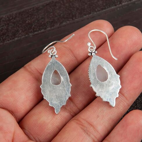 Vintage Glamour Exquisite Gemstone Oxidised Earrings Handmade in 925 Sterling Silver (Green Peridot) in Saudi Arabia