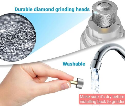 5 عبوات من رأس استبدال مطحنة أظافر الكلاب - استبدال طرف ماسي لمطحنة أظافر الحيوانات الأليفة - رؤوس مطحنة تنعيم مخلب الكلب الاحترافية، نصائح آمنة وغير مؤلمة وقابلة للاستبدال in Kuwait