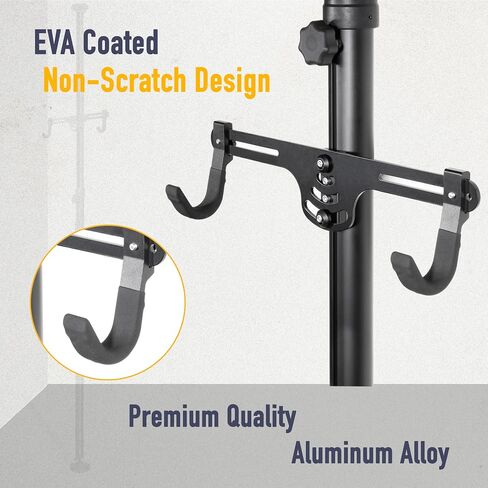 BIKEHAND Floor to Ceiling 2 Bike Storage Stand - Dual Hanger Gravity Hook Parking Rack Pole Stand for Storing Bicycles in Garages or Apartments - Height up to 10'10" in Saudi Arabia